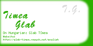 timea glab business card